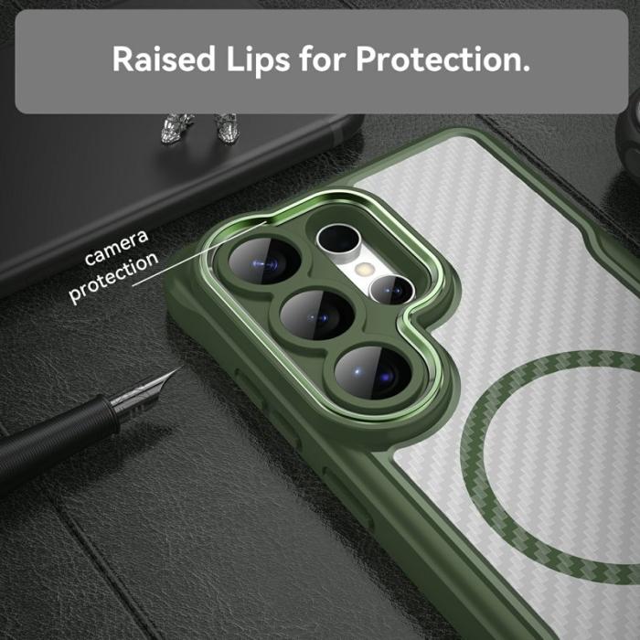 OEM - Mobilskal för Samsung Galaxy S26 Ultra Magnetiskt Hybrid - Grön