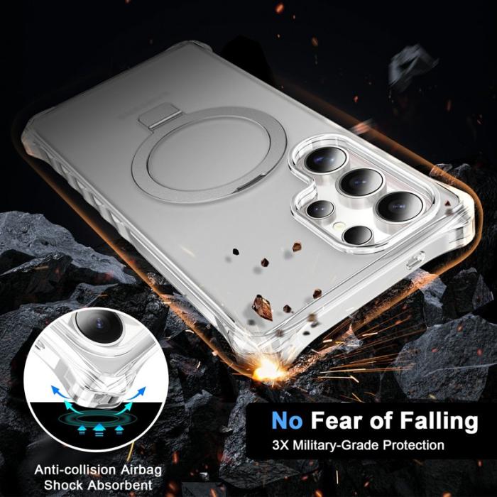 OEM - Mobilskal för Samsung Galaxy S26 Ultra Magnetiskt Kickstand - Grå