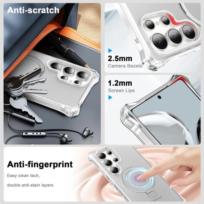 OEM - Mobilskal för Samsung Galaxy S26 Ultra Magnetiskt Kickstand - Grå