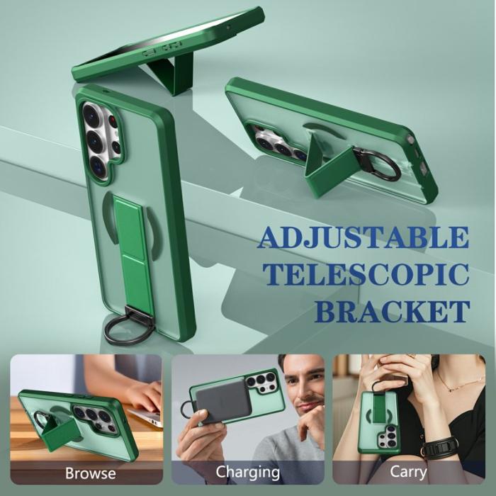 OEM - Mobilskal för Samsung Galaxy S26 Ultra Magnetiskt + Kickstand - Grön