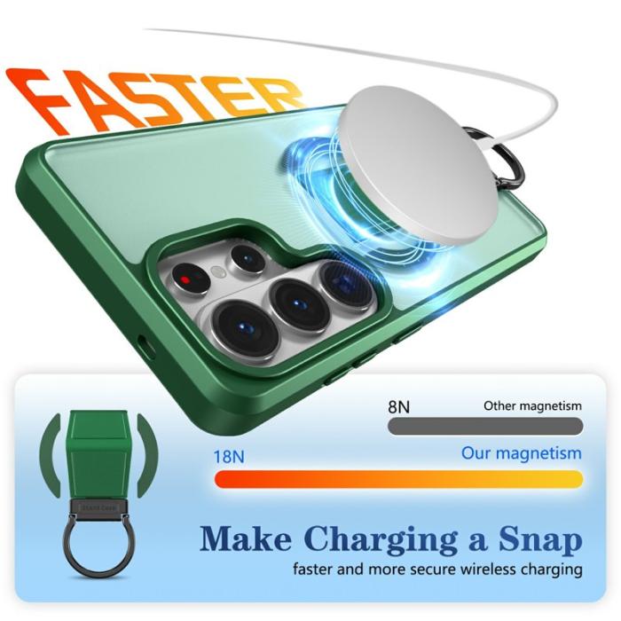 OEM - Mobilskal för Samsung Galaxy S26 Ultra Magnetiskt + Kickstand - Grön