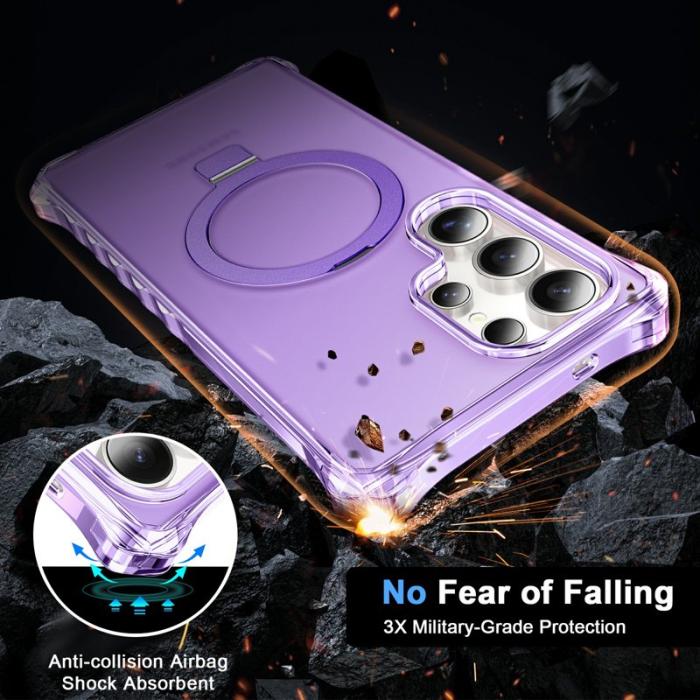 ABEEL - ABEEL Mobilskal för Samsung Galaxy S26 Ultra Magnetiskt Kickstand - Lila