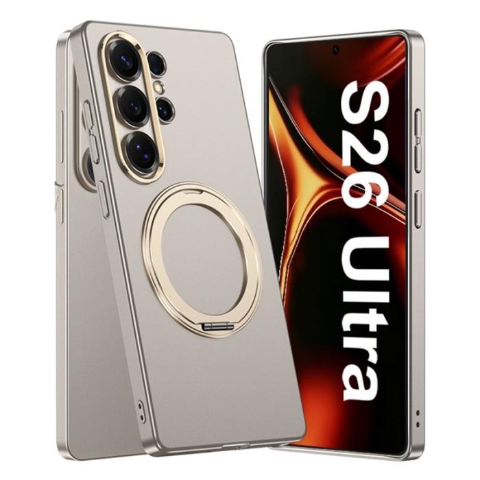 GKK - GKK Mobilskal för Samsung Galaxy S26 Ultra Magnetiskt Kickstand PC - Grå