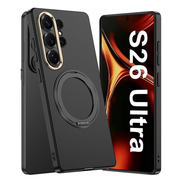 GKK - GKK Mobilskal för Samsung Galaxy S26 Ultra Magnetiskt Kickstand PC - Titan Svart