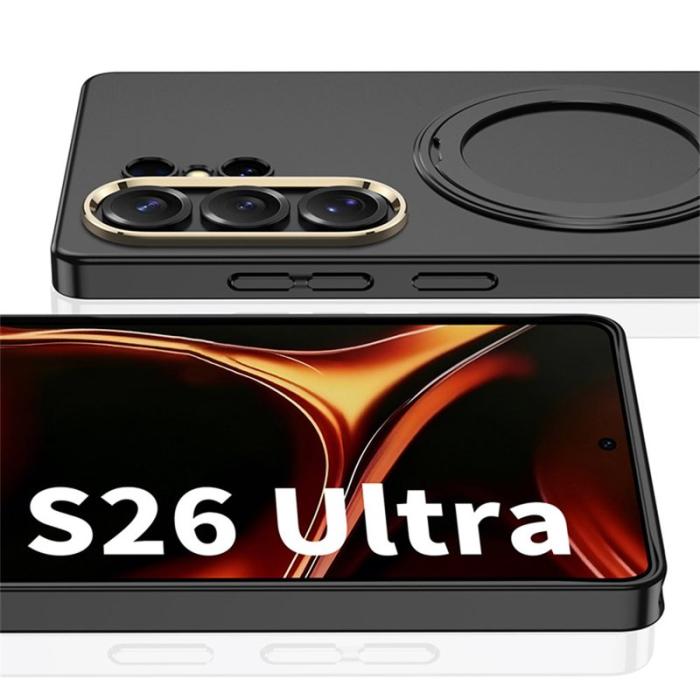 GKK - GKK Mobilskal för Samsung Galaxy S26 Ultra Magnetiskt Kickstand PC - Titan Svart