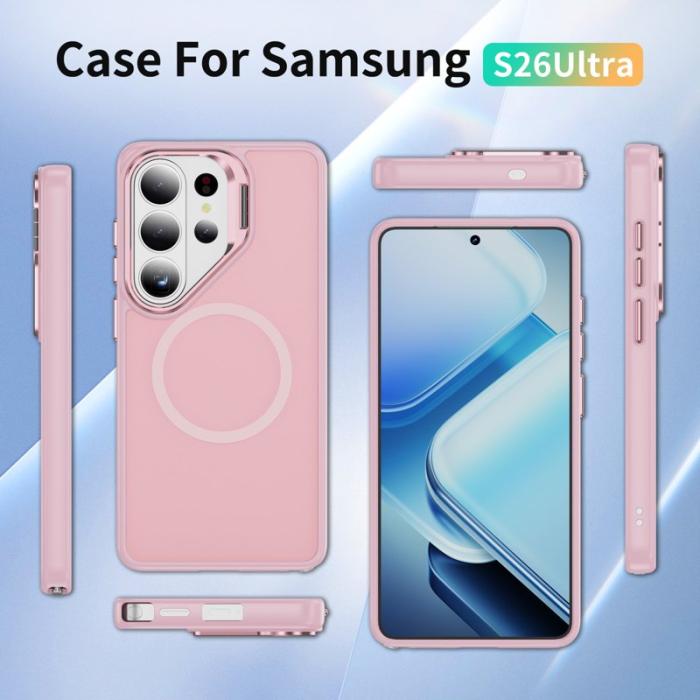 OEM - Mobilskal för Samsung Galaxy S26 Ultra Magnetiskt Kickstand Plast Rosa