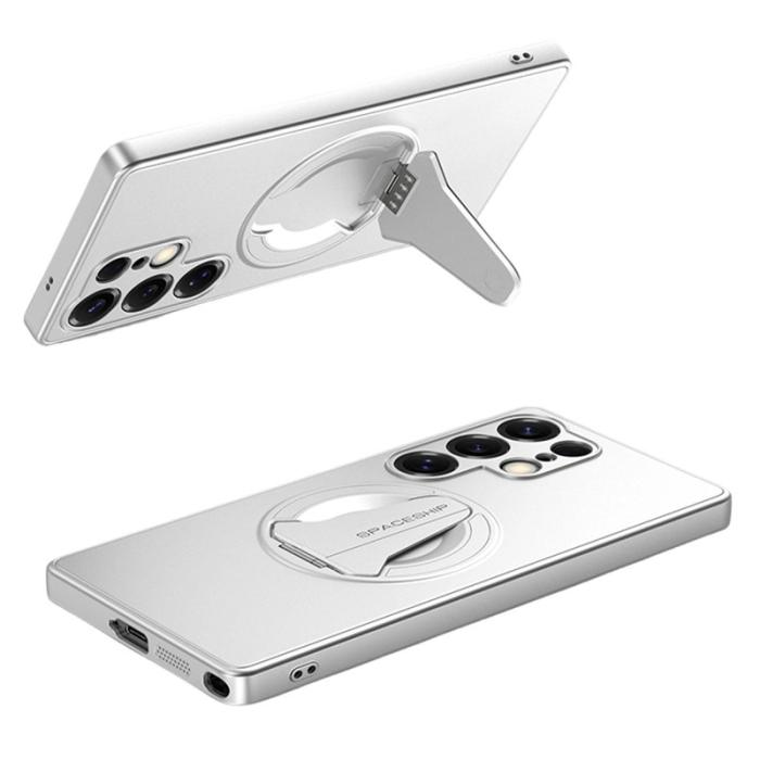 OEM - Mobilskal för Samsung Galaxy S26 Ultra Magnetiskt Kickstand PC + TPU - Vit