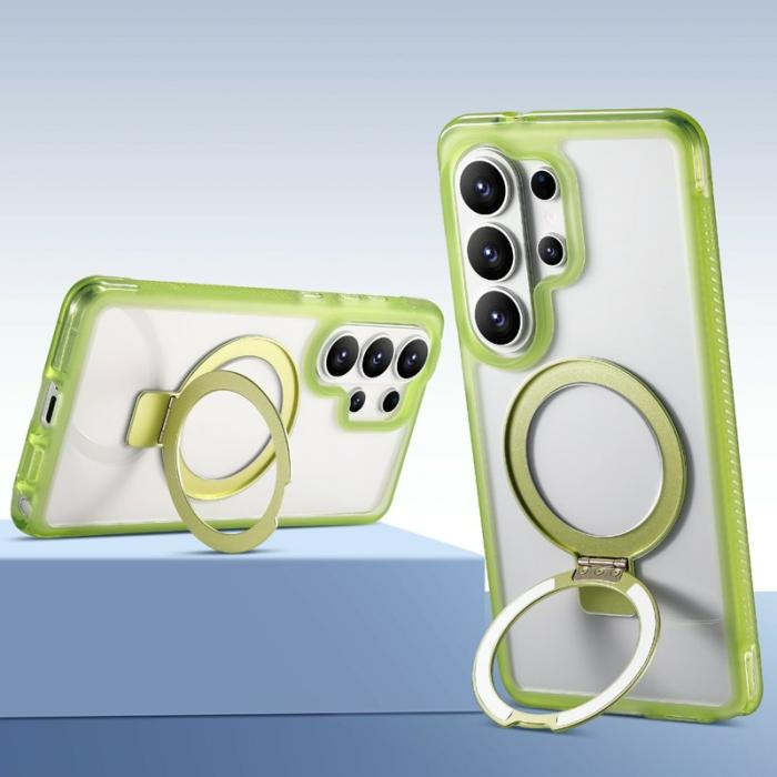 OEM - Mobilskal för Samsung Galaxy S26 Ultra Magnetiskt Kickstand TPU - Matchagrön