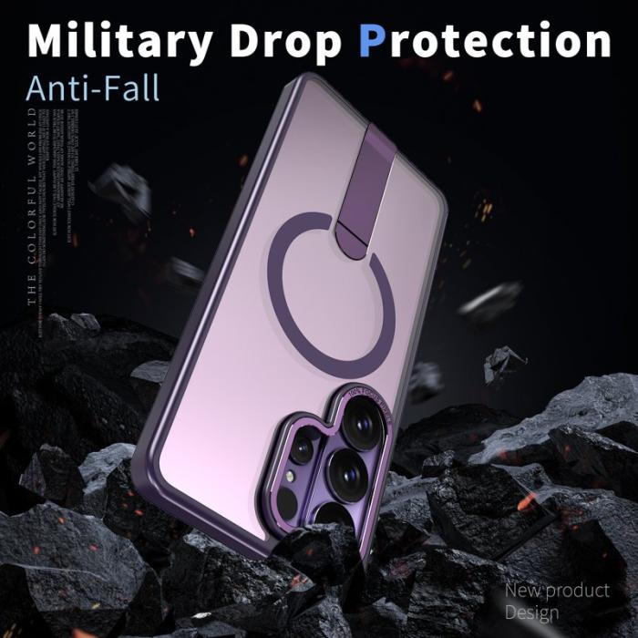 OEM - Mobilskal för Samsung Galaxy S26 Ultra Magnetiskt Kickstand TPU - Mörklila