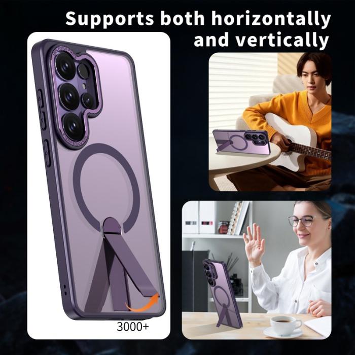 OEM - Mobilskal för Samsung Galaxy S26 Ultra Magnetiskt Kickstand TPU - Mörklila