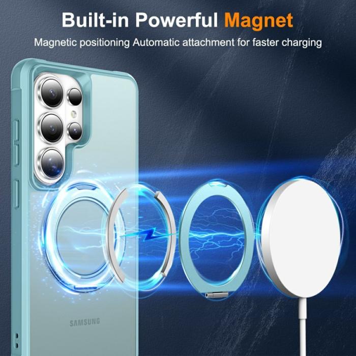 OEM - Mobilskal för Samsung Galaxy S26 Ultra Magnetiskt Kickstand TPU + PC - Ljusblå