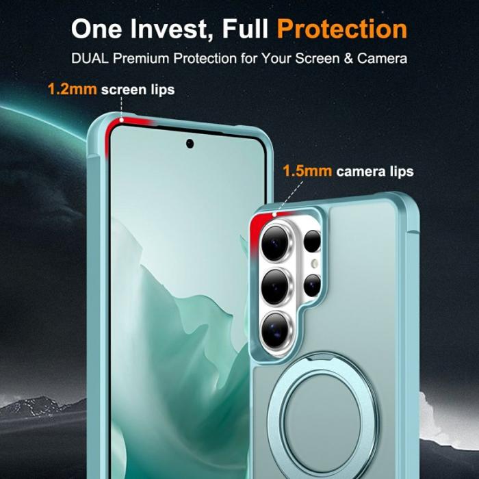 OEM - Mobilskal för Samsung Galaxy S26 Ultra Magnetiskt Kickstand TPU + PC - Ljusblå