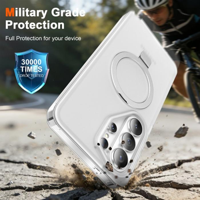 OEM - Mobilskal för Samsung Galaxy S26 Ultra Magnetiskt Kickstand - Matt Transparent