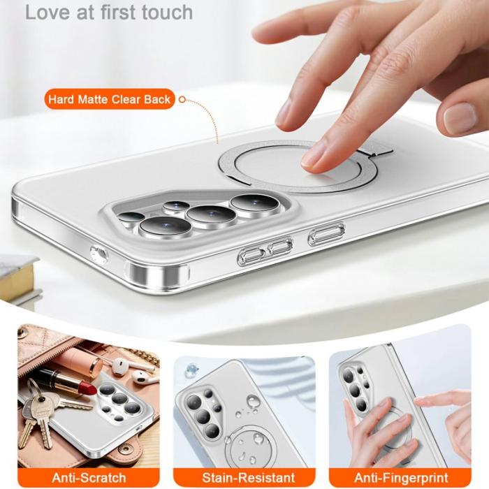 OEM - Mobilskal för Samsung Galaxy S26 Ultra Magnetiskt Kickstand - Matt Transparent