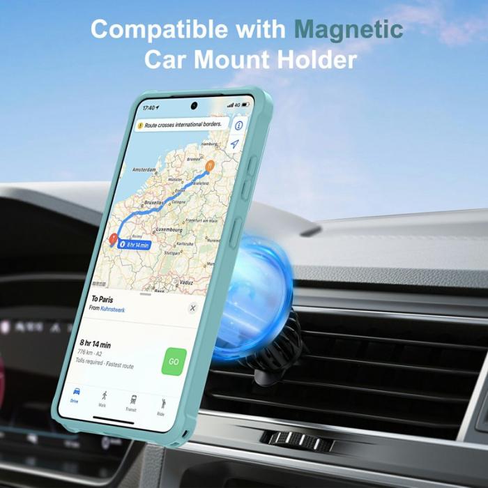 OEM - Mobilskal för Samsung Galaxy S26 Ultra Magnetiskt Kickstand TPU + PC - Sjöblå