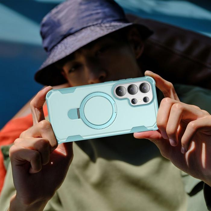 OEM - Mobilskal för Samsung Galaxy S26 Ultra Magnetiskt Kickstand TPU + PC - Sjöblå