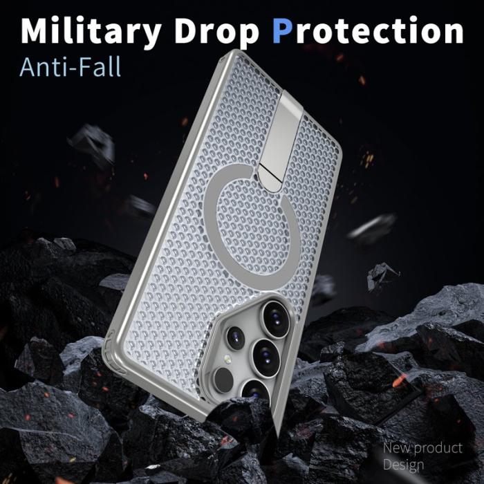 OEM - Mobilskal för Samsung Galaxy S26 Ultra Magnetiskt Kickstand TPU PC - Titangrå