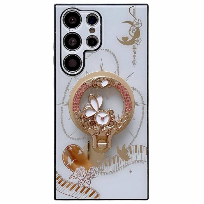 OEM - Mobilskal för Samsung Galaxy S26 Ultra Magnetiskt Kickstand TPU + PC - Vit