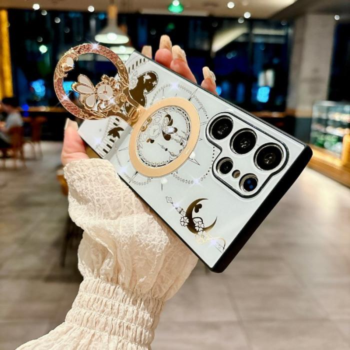 OEM - Mobilskal för Samsung Galaxy S26 Ultra Magnetiskt Kickstand TPU + PC - Vit