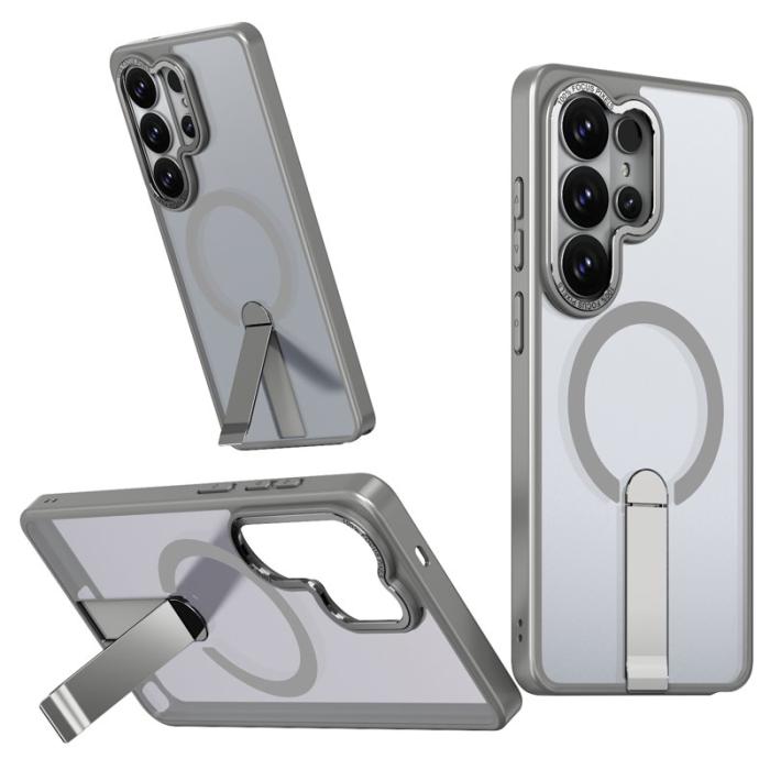 OEM - Mobilskal för Samsung Galaxy S26 Ultra Magnetiskt Kickstand TPU - Titangrå
