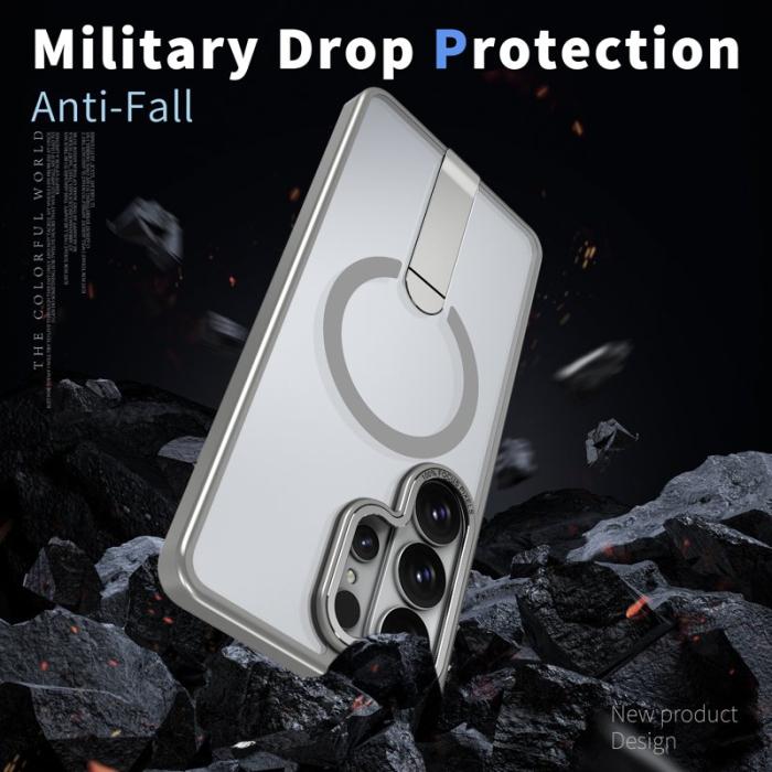 OEM - Mobilskal för Samsung Galaxy S26 Ultra Magnetiskt Kickstand TPU - Titangrå