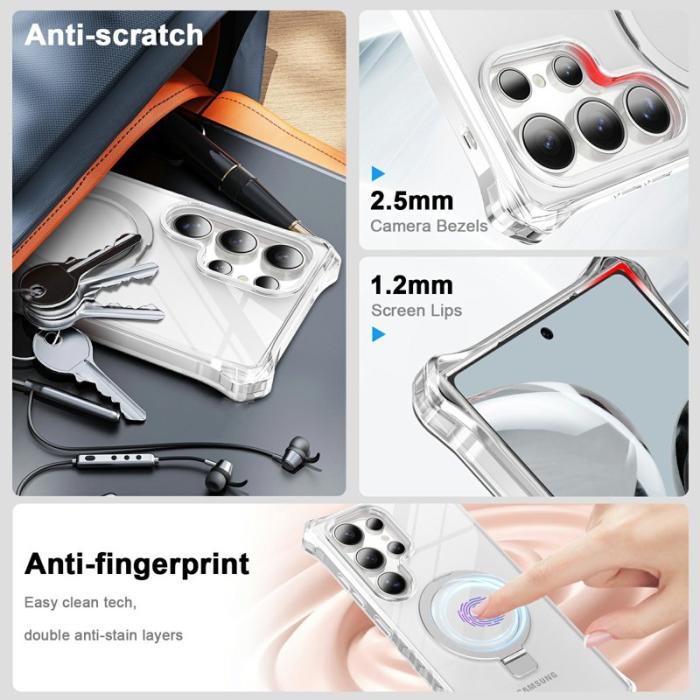 OEM - Mobilskal för Samsung Galaxy S26 Ultra Magnetiskt Kickstand - Transparent