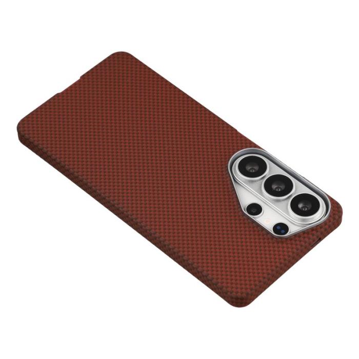 X-Level - X-Level Mobilskal för Samsung Galaxy S26 Ultra Magnetiskt Kolfiber + Metall Röd