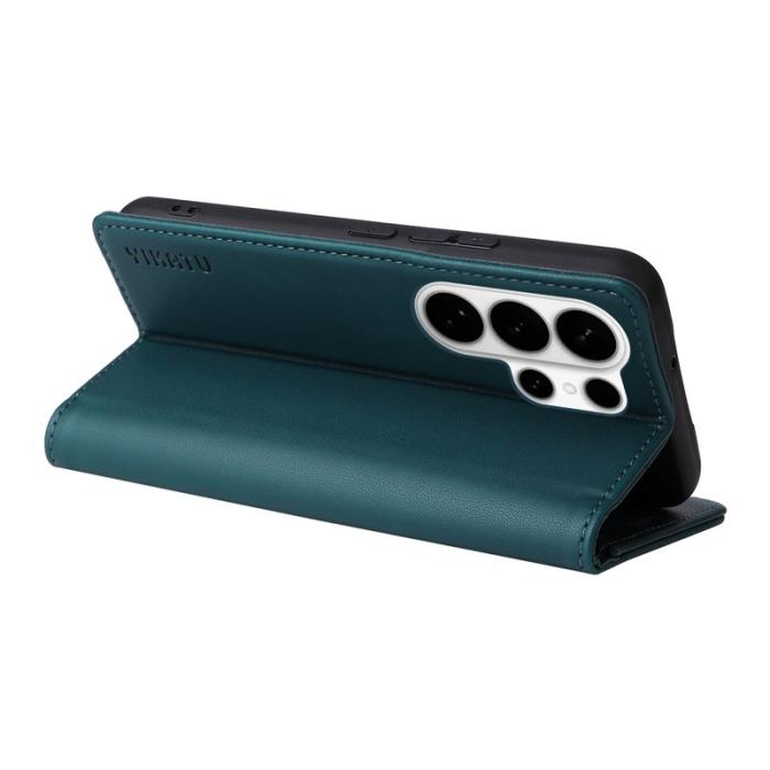 YIKATU - YIKATU Mobilskal för Samsung Galaxy S26 Ultra Magnetiskt Konstläder - Grön