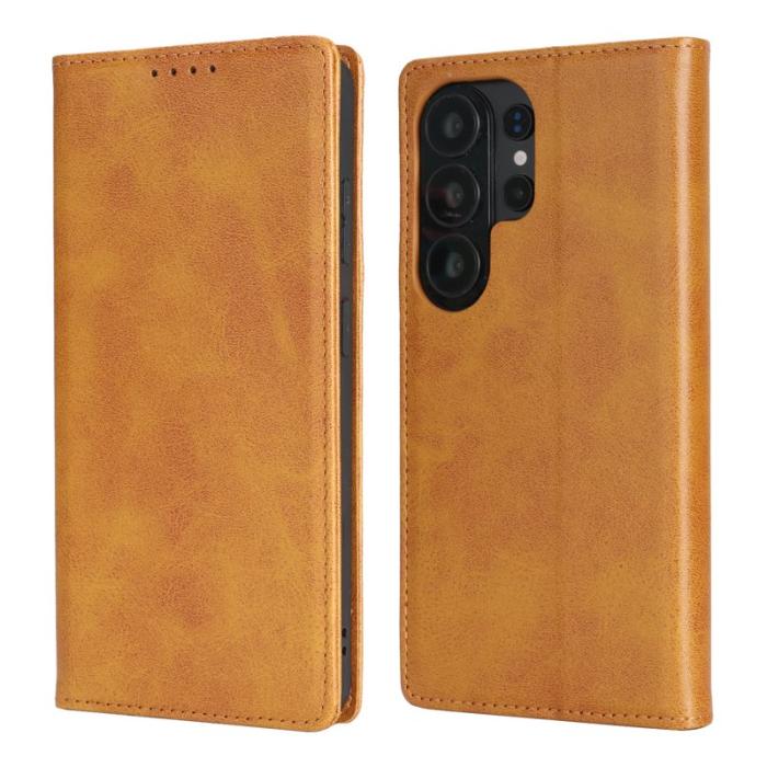 OEM - Mobilskal för Samsung Galaxy S26 Ultra Magnetiskt Konstläder - Ljusbrun