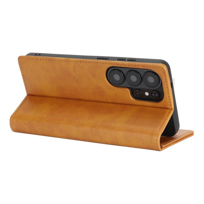 OEM - Mobilskal för Samsung Galaxy S26 Ultra Magnetiskt Konstläder - Ljusbrun