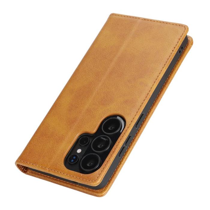 OEM - Mobilskal för Samsung Galaxy S26 Ultra Magnetiskt Konstläder - Ljusbrun