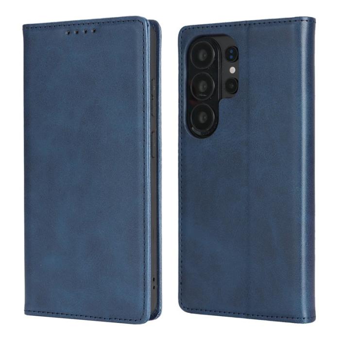 OEM - Mobilskal för Samsung Galaxy S26 Ultra Magnetiskt Konstläder - Mörkblå