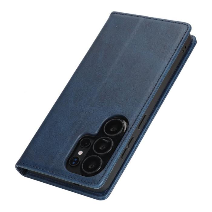 OEM - Mobilskal för Samsung Galaxy S26 Ultra Magnetiskt Konstläder - Mörkblå
