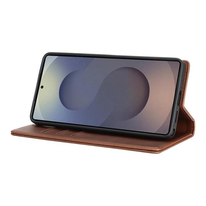 OEM - Mobilskal för Samsung Galaxy S26 Ultra Magnetiskt Konstläder - Mörkbrun