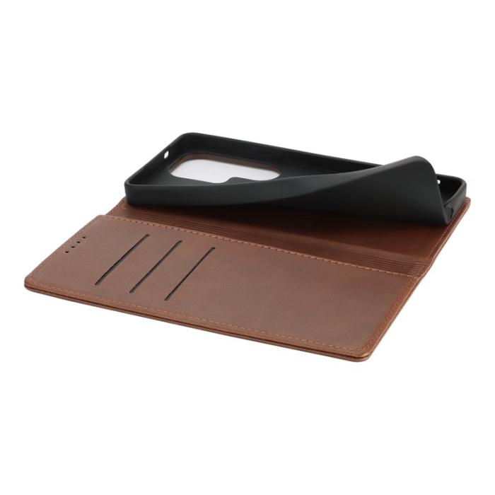 OEM - Mobilskal för Samsung Galaxy S26 Ultra Magnetiskt Konstläder - Mörkbrun