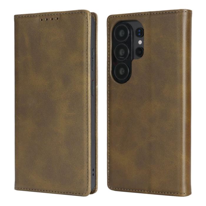 OEM - Mobilskal för Samsung Galaxy S26 Ultra Magnetiskt Konstläder - Mörkgrön