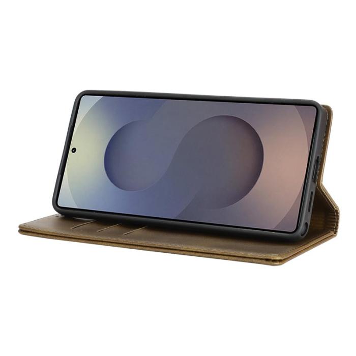 OEM - Mobilskal för Samsung Galaxy S26 Ultra Magnetiskt Konstläder - Mörkgrön