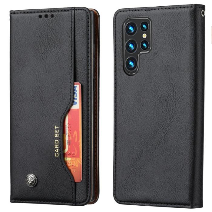 OEM - Mobilskal för Samsung Galaxy S26 Ultra Magnetiskt Konstläder Ställ - Svart