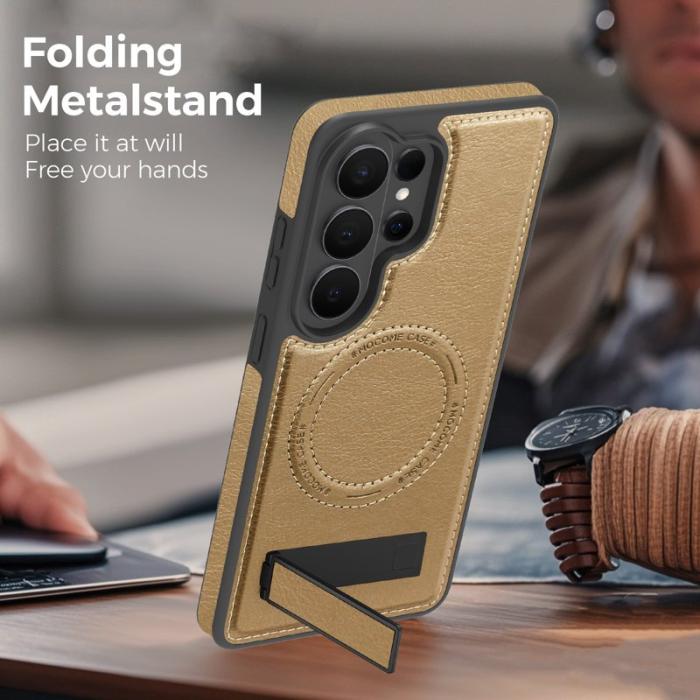 OEM - Mobilskal för Samsung Galaxy S26 Ultra Magnetiskt med Kickstand - Guld