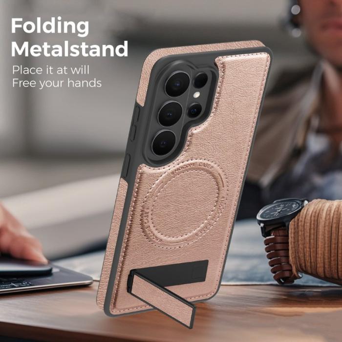 OEM - Mobilskal för Samsung Galaxy S26 Ultra Magnetiskt med Kickstand - Roséguld