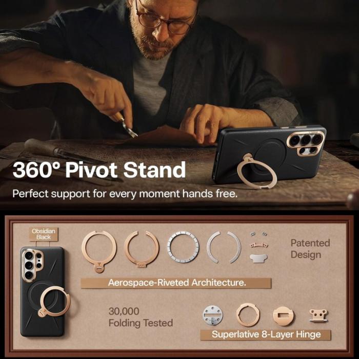 Torras - Torras Mobilskal för Samsung Galaxy S26 Ultra Magnetiskt med Kickstand - Svart