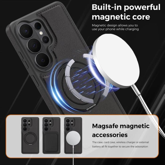OEM - Mobilskal för Samsung Galaxy S26 Ultra Magnetiskt med Ring - Svart