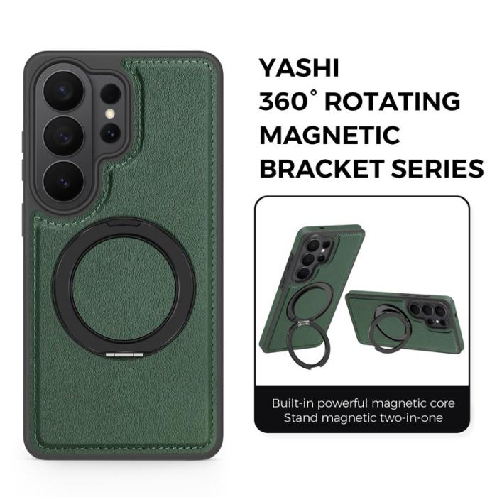 OEM - Mobilskal för Samsung Galaxy S26 Ultra Magnetiskt med Ring - Svartgrön