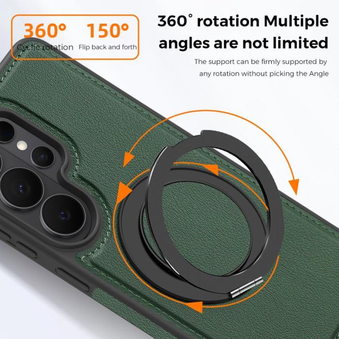 OEM - Mobilskal för Samsung Galaxy S26 Ultra Magnetiskt med Ring - Svartgrön