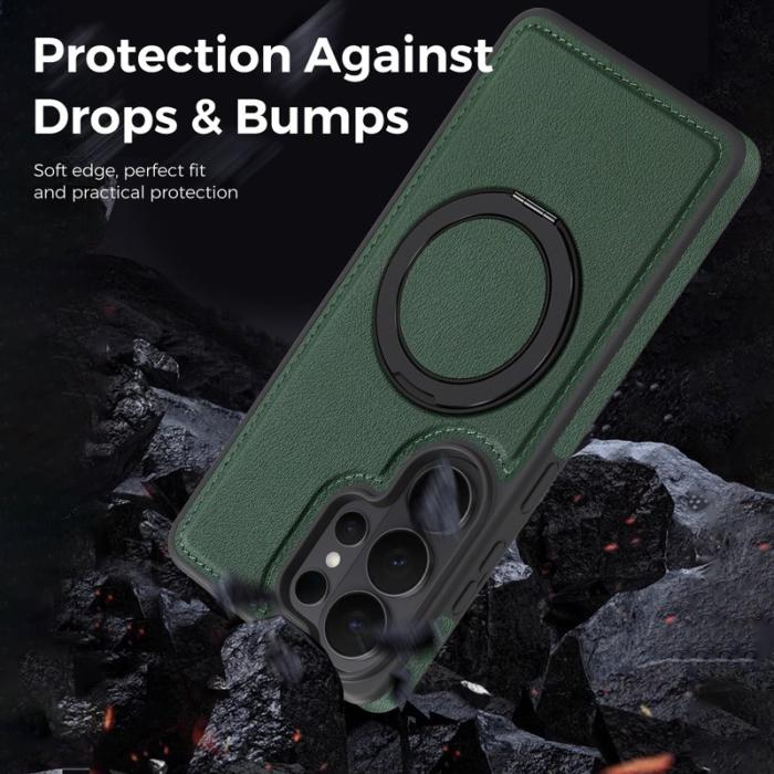 OEM - Mobilskal för Samsung Galaxy S26 Ultra Magnetiskt med Ring - Svartgrön