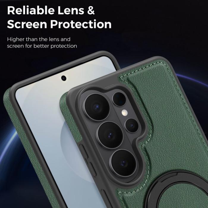 OEM - Mobilskal för Samsung Galaxy S26 Ultra Magnetiskt med Ring - Svartgrön