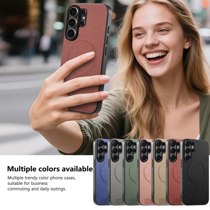 OEM - Mobilskal för Samsung Galaxy S26 Ultra Magnetiskt PC + TPU - Brunröd