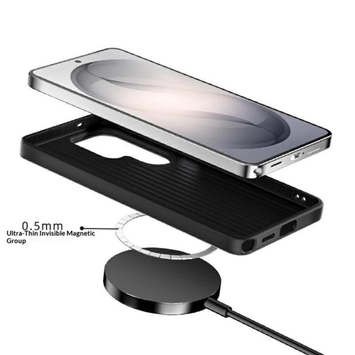 WANLONFENG - WANLONFENG Mobilskal för Samsung Galaxy S26 Ultra Magnetiskt PC + TPU - Grå