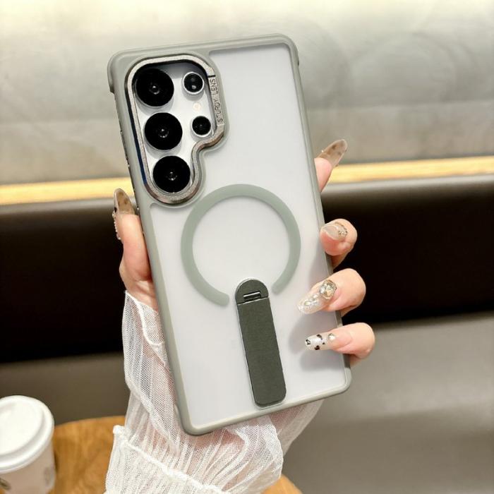 OEM - Mobilskal för Samsung Galaxy S26 Ultra Magnetiskt PC + TPU med Kickstand - Grå