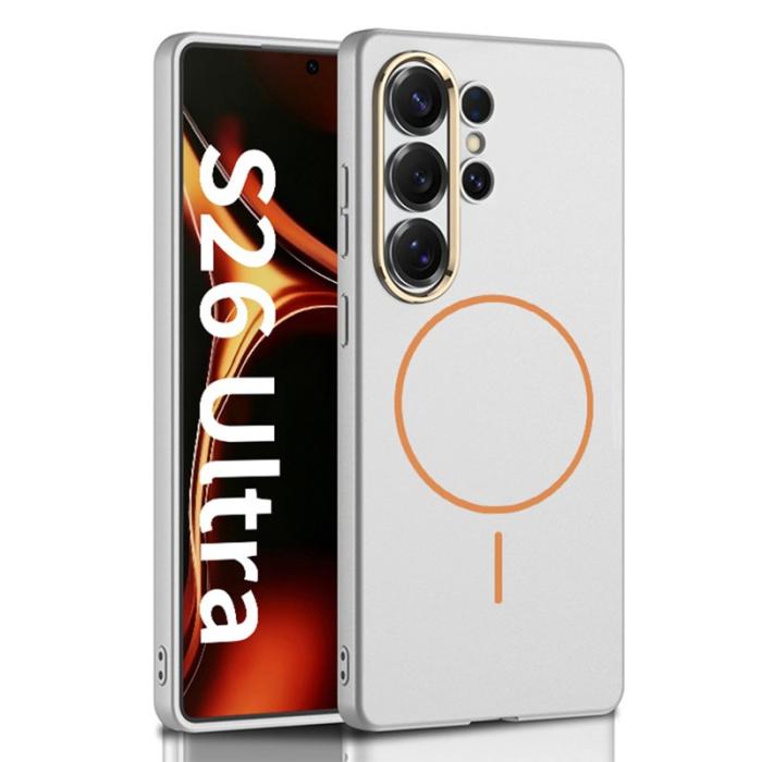 GKK - GKK Mobilskal för Samsung Galaxy S26 Ultra Magnetiskt PC + TPU - Silver